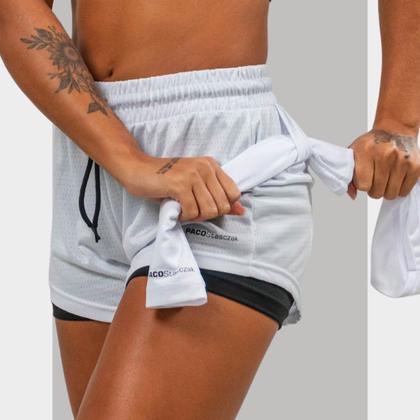 Imagem de Kit 2 Short 2 em 1 Feminino Dryfit Academia Bermuda Dupla Para Treino Caminhada e Outros Esportes