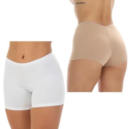 Imagem de Kit 2 Short Anágua Segunda Pele Feminina Adulta Usar Debaixo Do Vestido Sem Marcar Shortinho Curto