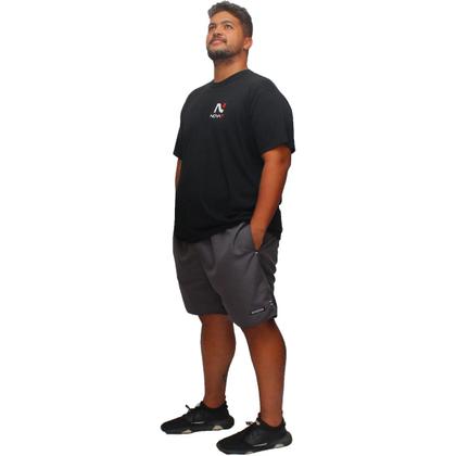 Imagem de Kit 2 Short Bermuda Tactel Tamanho Especial Extra Plus Size Bolsos Elástico Cordão Esporte