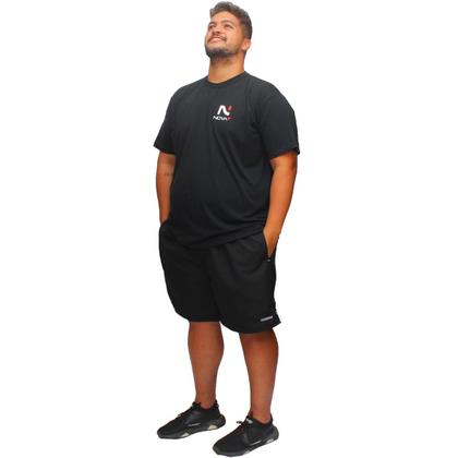 Imagem de Kit 2 Short Bermuda Tactel Tamanho Especial Extra Plus Size Bolsos Elástico Cordão Esporte