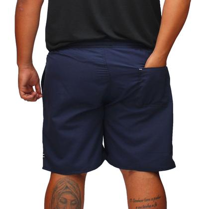 Imagem de Kit 2 Short Bermuda Tactel Tamanho Especial Extra Plus Size Bolsos Elástico Cordão Esporte