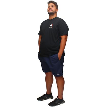 Imagem de Kit 2 Short Bermuda Tactel Tamanho Especial Extra Plus Size Bolsos Elástico Cordão Esporte