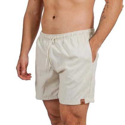 Imagem de Kit 2 Short De Linho Masculino Básico Mauricinho Premium Lavado De Alta Qualidade Short Linho Praia
