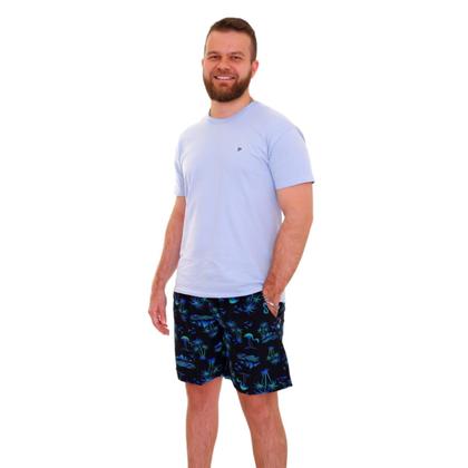 Imagem de Kit 2 Short Estampado Masculino Com Elastano Plus Size