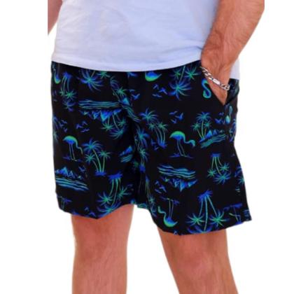 Imagem de Kit 2 Short Estampado Masculino Com Elastano Plus Size
