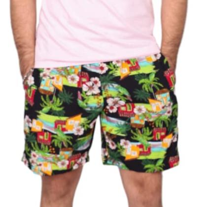 Imagem de Kit 2 Short Estampado Masculino Com Elastano Plus Size