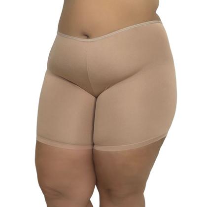 Imagem de Kit 2 Short Feminino Plus Size Anagua Segunda Pele Bermuda -c2 KIT 2 ANÁGUA PRETO E BEGE