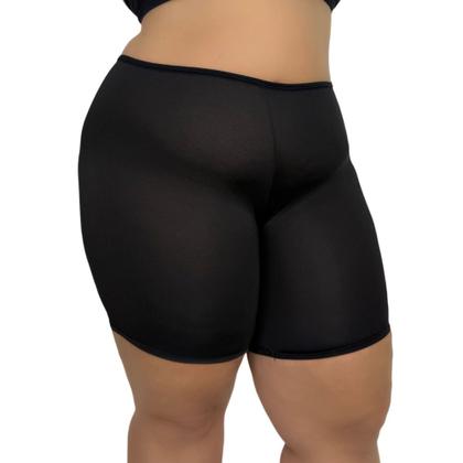 Imagem de KIT 2 Short Feminino Plus Size Anagua Segunda Pele Bermuda - c2 KIT 2 ANÁGUA PRETO E BEGE