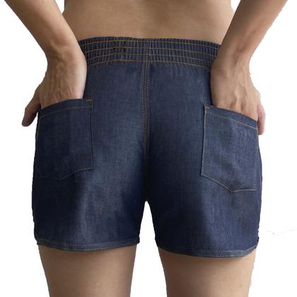 Imagem de Kit 2 Short Jeans Feminino Cintura Elástico Mole Confortável