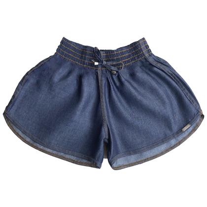 Imagem de Kit 2 Short Jeans Feminino Cintura Elástico Mole Confortável