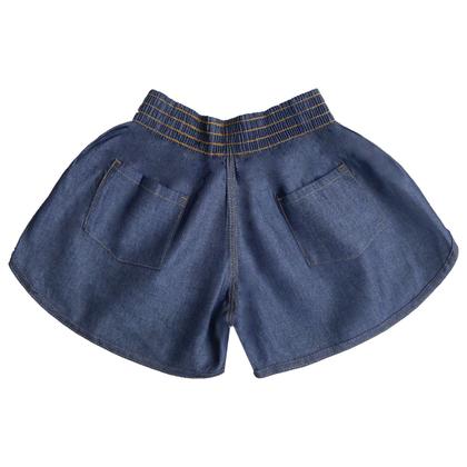 Imagem de Kit 2 Short Jeans Feminino Cintura Elástico Mole Confortável