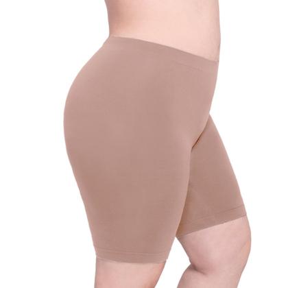 Imagem de Kit 2 Short Loba Modelador Plus Size Feminino Sem Costura Com Fundilho Básico Liso Original