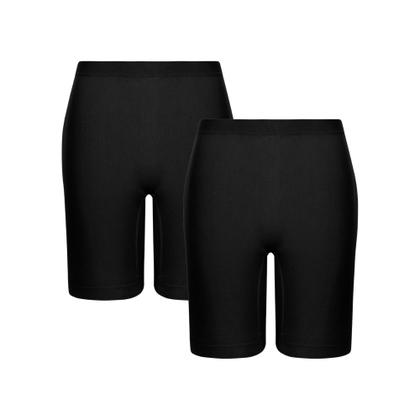 Imagem de Kit 2 Short Loba Modelador Plus Size Feminino Sem Costura Com Fundilho Básico Liso Original