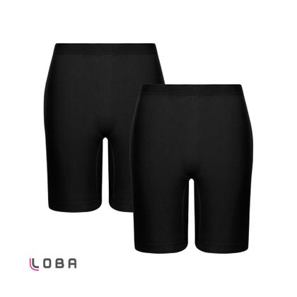 Imagem de Kit 2 Short Loba Modelador Plus Size Feminino Sem Costura Com Fundilho Básico Liso Original