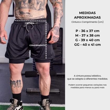 Imagem de Kit 2 Short Masculino Academia Esportivo Com Segunda Pele Calção Corrida Fitness Treino