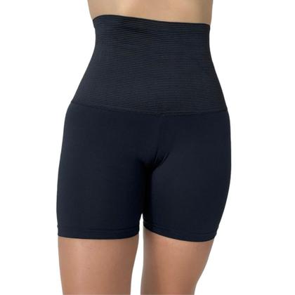 Imagem de Kit 2 Short Modelador Anágua Cinta de Compressão Cós Alto - c8 KIT 2 ANDREIA PRETO E BEGE