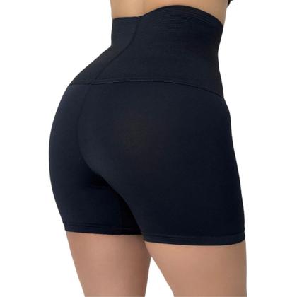 Imagem de Kit 2 Short Modelador Anágua Cinta de Compressão Cós Alto - c8 KIT 2 ANDREIA PRETO E BEGE