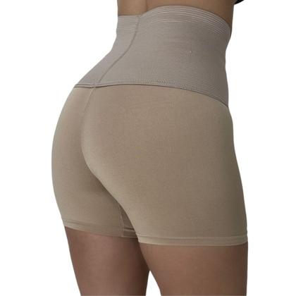 Imagem de Kit 2 Short Modelador Anágua Cinta de Compressão Cós Alto - c8 KIT 2 ANDREIA PRETO E BEGE