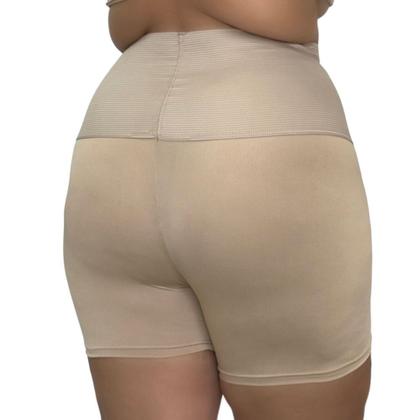 Imagem de KIT 2 Short Modelador Plus Size Anágua Cinta de Compressão Cós Alto - c8 KIT 2 ANDREIA PRETO E BEGE