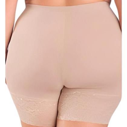 Imagem de Kit 2 Short Plus Size Anagua Segunda Pele Feminino Com Renda Não Marca Bermuda Usar De Baixo Roupas