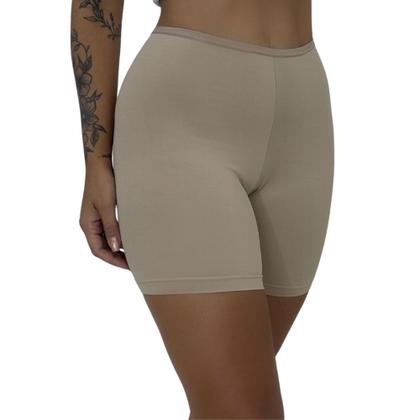 Imagem de Kit 2 Short Segunda Pele Modelador Microfibra - c1 KIT 2 ANÁGUA PRETO E BEGE