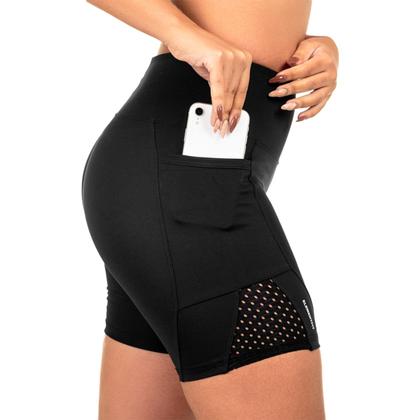 Imagem de Kit 2 Shorts Com Bolso  Feminino Corrida Suplex Tela