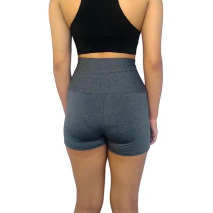 Imagem de Kit 2 Shorts Femininos Curtos Justos Cós Cintura Alta Lisos Cores Sortidas Suplex Pp ao Plus Size