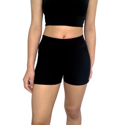 Imagem de Kit 2 Shorts Femininos Curtos Justos Elástico Lisos Cores Sortidas Suplex Pp ao Plus Size