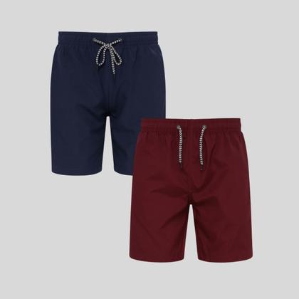 Imagem de Kit 2 Shorts Infantil Tactel Masculino com Cós Elástico e Cordão Conforto e Estilo para o Dia a Dia
