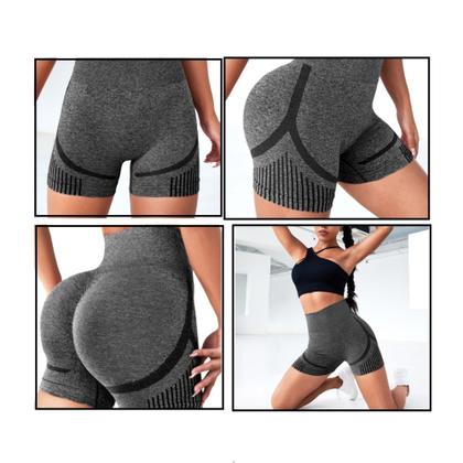 Imagem de Kit 2 Shorts Levanta Bumbum Modelador Academia Yoga Sem Costura Tamanho Unico