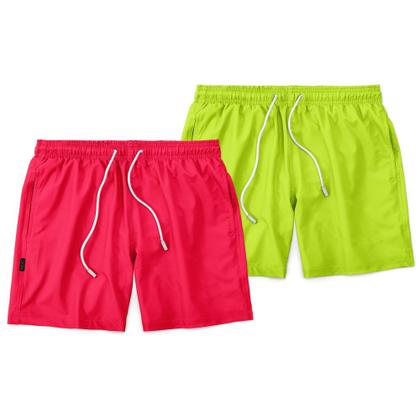 Imagem de Kit 2 Shorts Masculino Liso Praia Piscina Academia Tactel MXC BRASIL