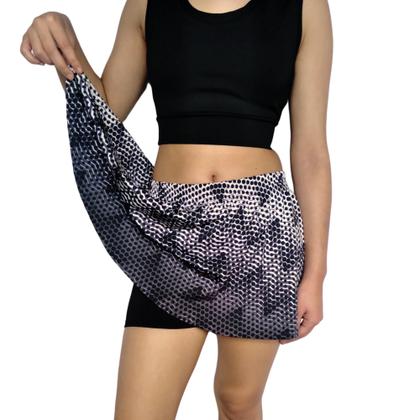 Imagem de Kit 2 Shorts Saias Femininos Godê Elástico Estampas Sortidas Suplex PP ao Plus Size