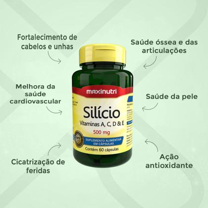 Imagem de Kit 2 Silício Vitaminas ACDE 60 Capsulas Maxinutri