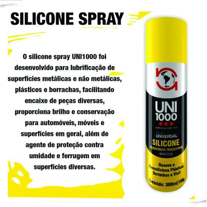 Imagem de Kit 2 Silicone Spray Lubrifica Alta Performance Carro Novo