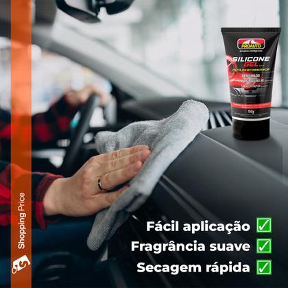 Imagem de Kit 2 Silicones em Gel Automotivo Proauto Alta Performance 150g