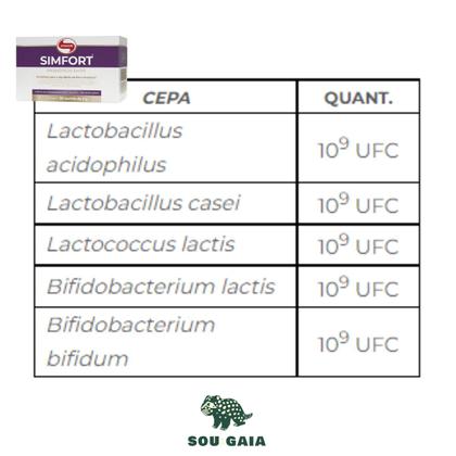 Imagem de Kit 2 Simfort  30 Saches  Probióticos  Vitafor  Lactobacilos