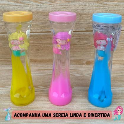 Imagem de kit 2 slime colorido infantil sereia dinossauro glitter modelar presente para criança escolha o seu