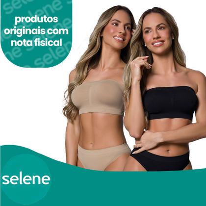 Imagem de Kit 2 Soutien Sutiã Básico Sem Costura E Sem Bojo Com Alça Regulável Selene