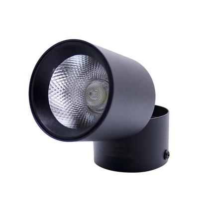 Imagem de Kit 2 Spot Led Sobrepor Preto Redondo Luz Direcionável Bivolt 10w Luz Frio