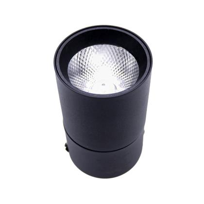 Imagem de Kit 2 Spot Led Sobrepor Preto Redondo Luz Direcionável Bivolt 10w Luz Frio