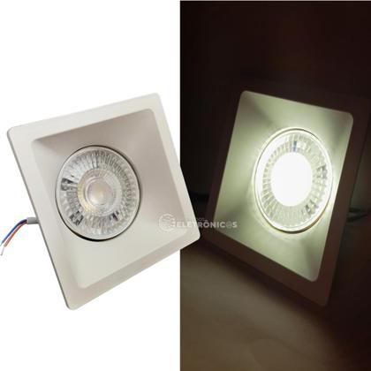 Kit 2 Spot Luz LED De Embutir Modelo Quadrado Luz 6w Bivolt EB1151 EB1152 - EMBU LED Imagem de Kit 2 Spot Luz LED De Embutir Modelo Quadrado Luz 6w Bivolt EB1151 EB1152