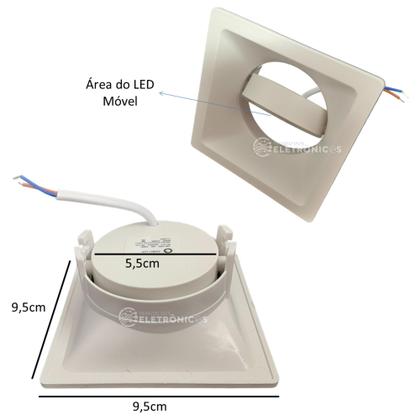 Kit 2 Spot Luz LED De Embutir Modelo Quadrado Luz 6w Bivolt EB1151 EB1152 - EMBU LED Imagem de Kit 2 Spot Luz LED De Embutir Modelo Quadrado Luz 6w Bivolt EB1151 EB1152