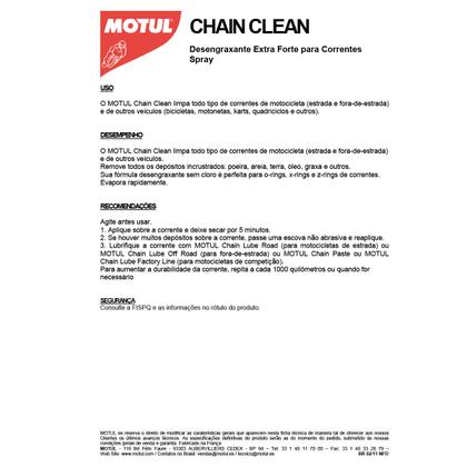 Imagem de Kit 2 Sprays Para Limpeza de Correntes On/Off Road Motos Motul C1 Chain Clean