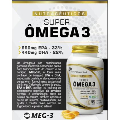 Imagem de Kit 2 Super Omega 3 Meg-3 2x60 cápsulas  Flora Nativa do Brasil