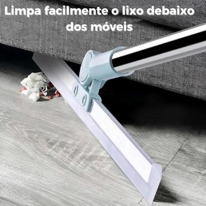 Imagem de kit 2 Super Rodos Vassoura Mágico Silicone Estrutural Multiuso Pisos Vidros Janela Limpeza Giratório Esfregão