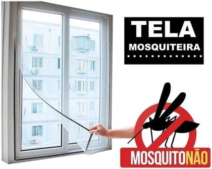 Imagem de Kit 2 Super Tela Micro Trama Mosquiteira Removivel Janela