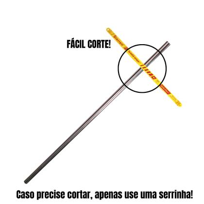 Imagem de Kit 2 Suporte Barra Inox 201 10mm Cabideiro Churrasco 40cm