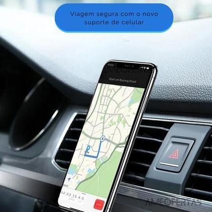 Imagem de Kit 2 Suporte de Celular Magnético Veicular Universal Giratório 360 Com Imã Para Motoristas Carro 