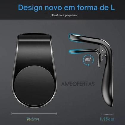 Imagem de Kit 2 Suporte de Celular Magnético Veicular Universal Giratório 360 Com Imã Para Motoristas Carro 