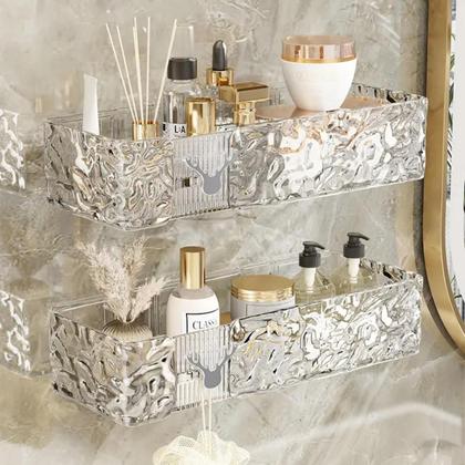 Imagem de Kit 2 Suporte De Shampoo Sabonete Prateleira Banheiro Parede